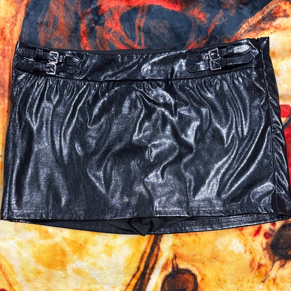 Faux Leather Mini Skirt